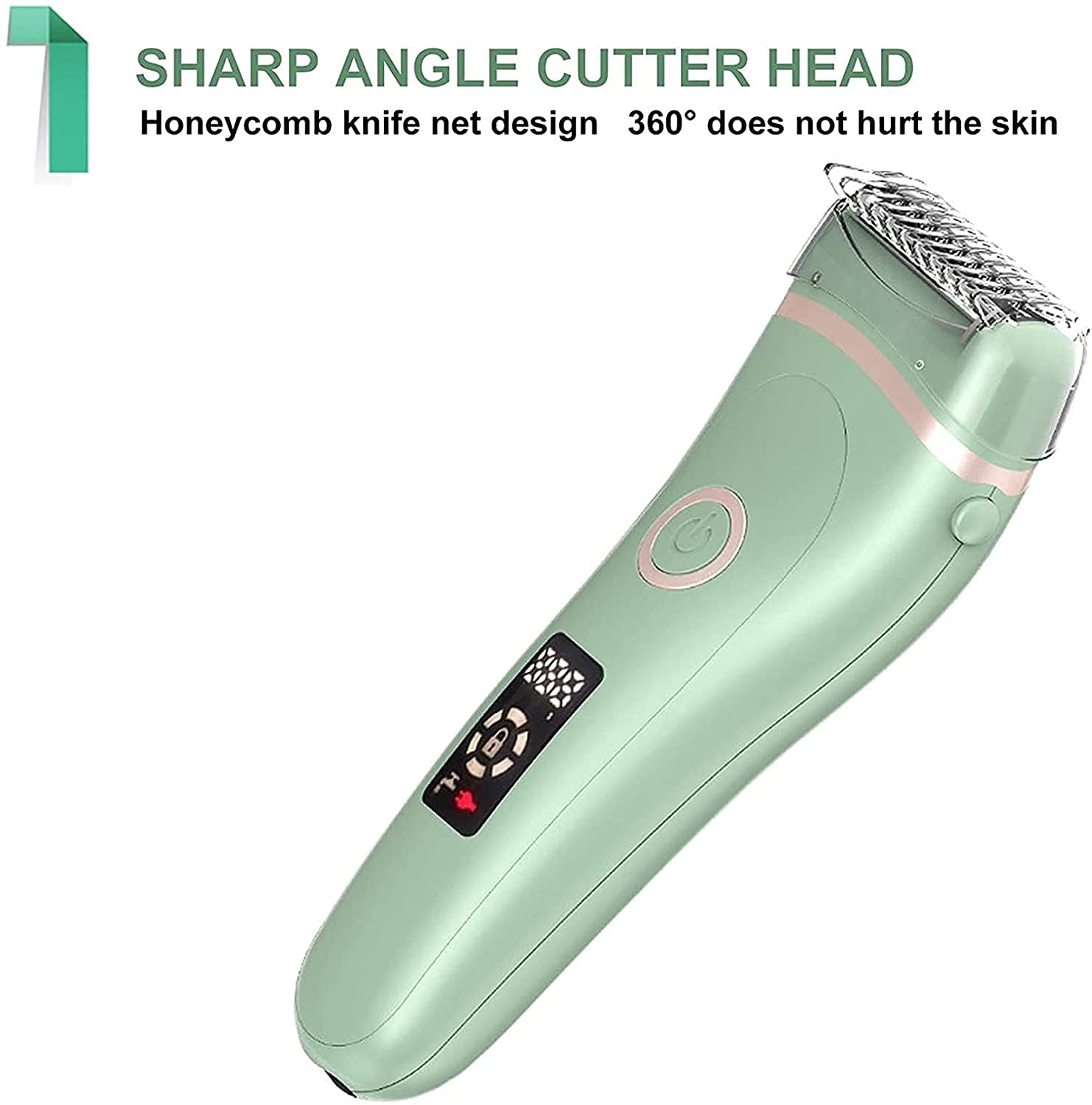 Epilatore per Le Donne, Rasoio Elettrico Cordless, antidolorifico per Capelli Umido e Asciutto per Braccio, ascellare, Mento, Bikini, Gamba,USB Ricaricabile