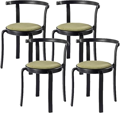 Miniatura 16 de Sillas de comedor de madera maciza con tapizadas, sillas de cocina apilables, silla de comedor, asiento de tocador para comedor, sala de estudio,