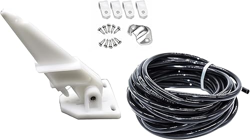 MARINE CITY Pastilla de agua con tubo de 19.7ft para barco y kit de piezas de montaje