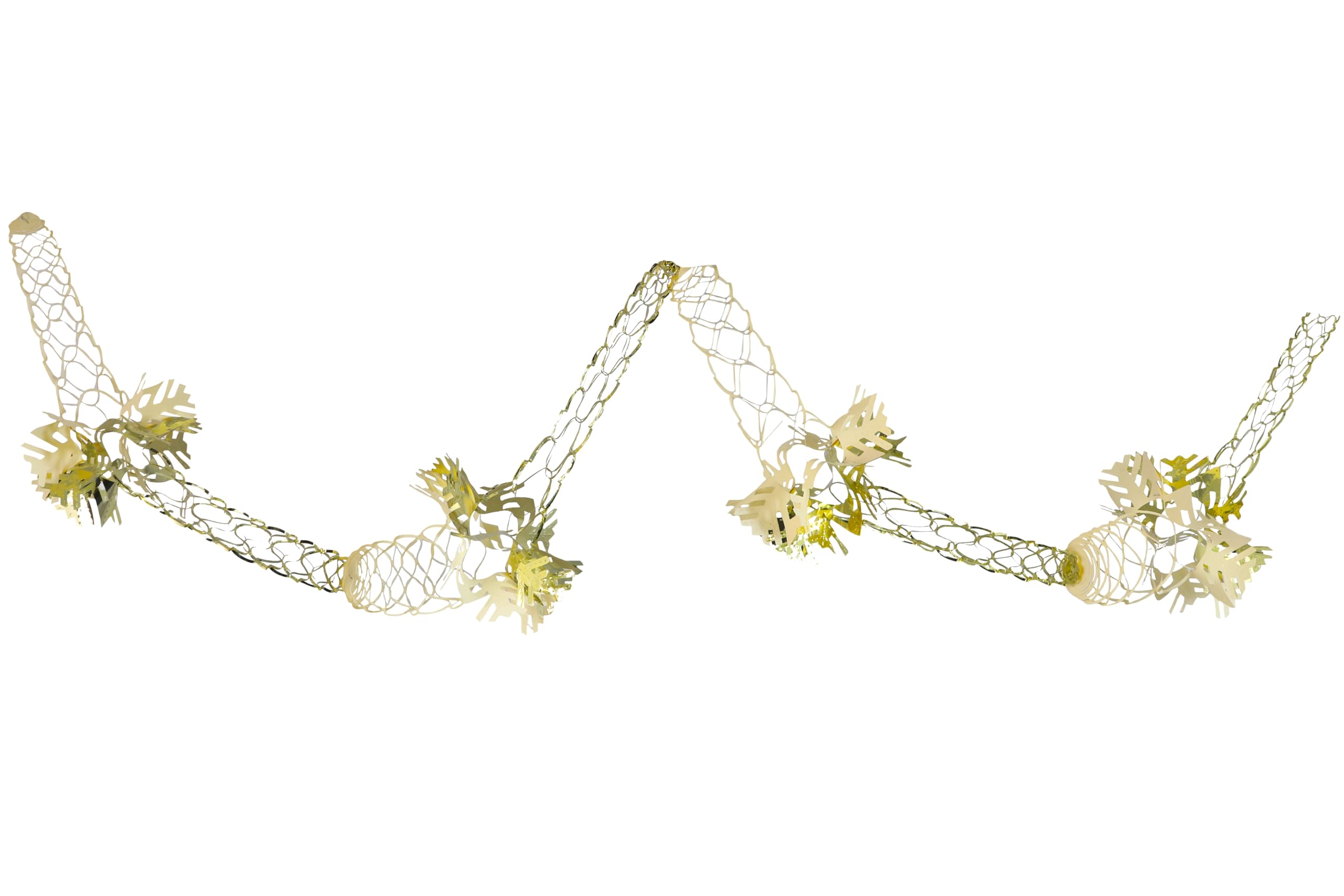 Toyland Gold/Ivory Pack Of 2-2.7M And Snowflake Foil Garland - Christmas Decorations