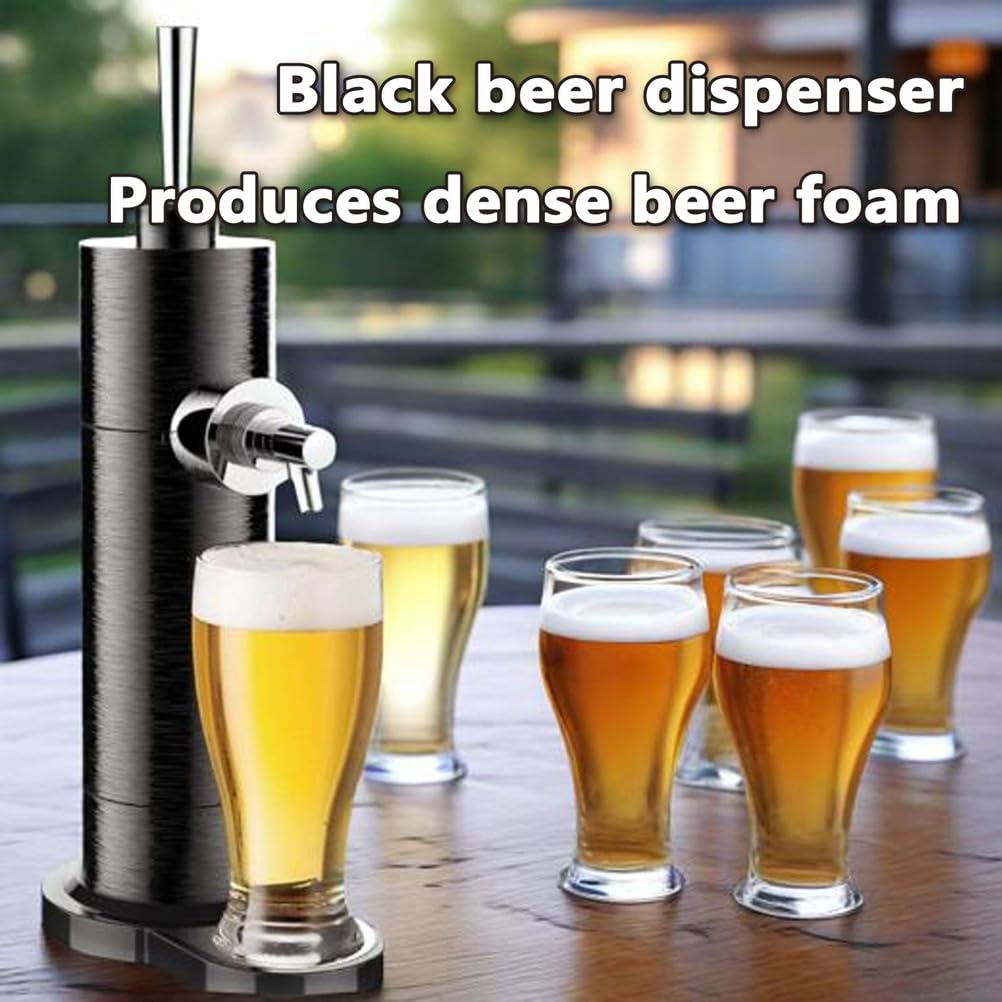 ultrasónico Dispensador de Cerveza, Maquina De espumante De Cerveza, Dispensador Grifo De Cerveza para Latas, Regalo para Los Amantes De La Cerveza,Negro