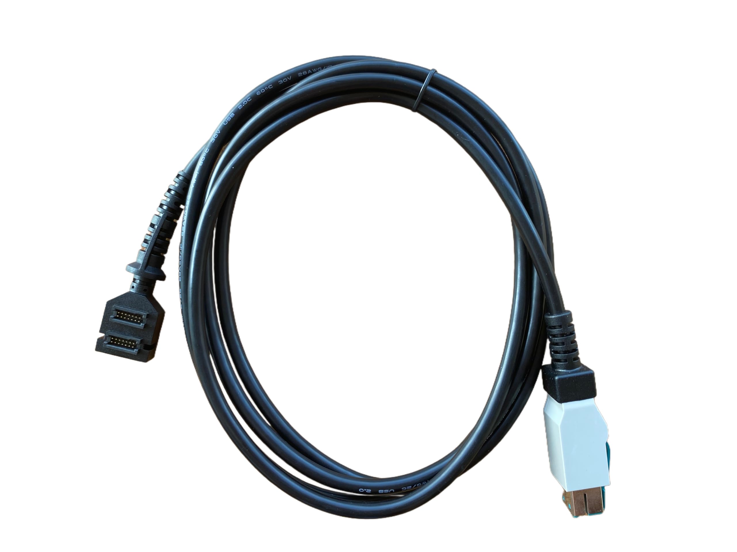 Cavo USB alimentato da 12 V a doppio IDC a 14 pin per Verifone VX810 VX820 VX805P, CBL-282-033-02-A, 2 m (6 piedi).