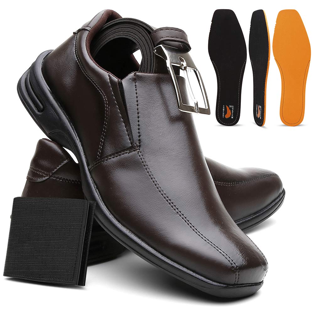 Kit Sapato Masculino Confort Plus Leve E Macio + Cinto e Carteira em promoção! Veja a oferta e mais achadinhos de Sapatos 5 Hoje é o melhor dia para comprar Kit Sapato Masculino Confort Plus Leve E Macio + Cinto e Carteira com aquele preço maroto! Promoção! Aproveite a oferta! 5