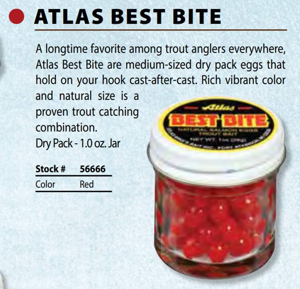 Atlas Mike's Best Bite Salmon Fishing Bait Eggs, Red