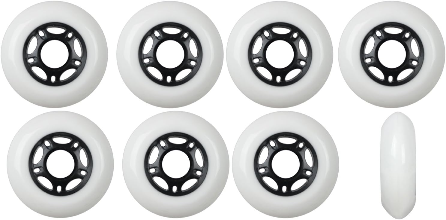 Player's Choice Outdoor Inline Skate Wheels 89a 8-Pack - Choose Size and Color - Outside Formula for Concrete and Asphalt Skating