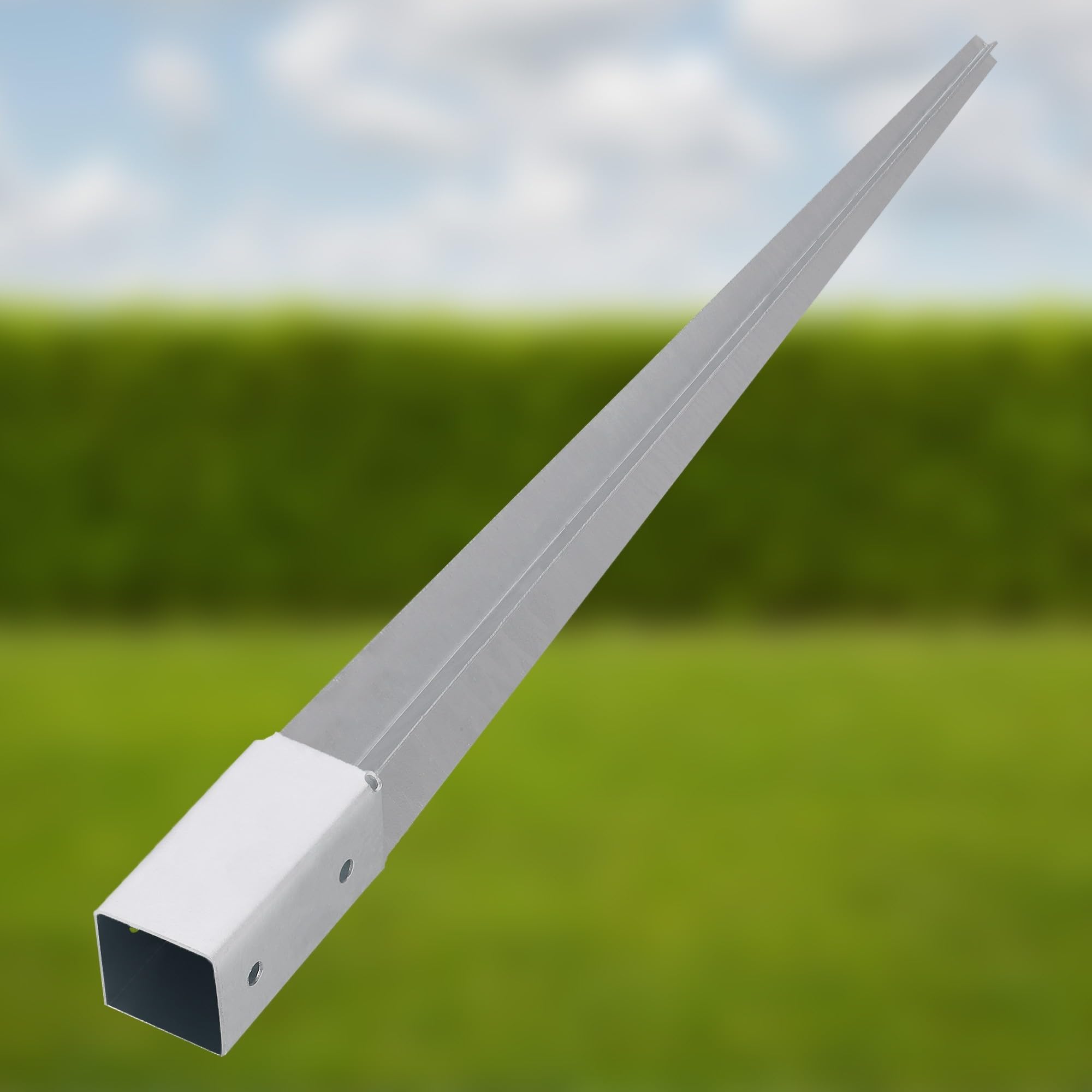 KOTARBAU® Supporto per Pali in Legno - da Infissione - 75 cm - Acciaio Zincato - Argento - 101 x 101 mm - Staffe per Pali in Legno - Robusta - Resistente