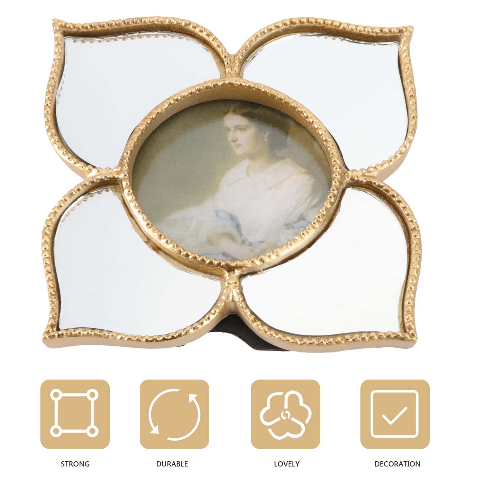 ifundom 2stücke Goldener Resin Bilderrahmen Hochzeitsornament Für Doppelseitiger Tischaufsteller Dekoration Für Zuhause Und Hochzeiten