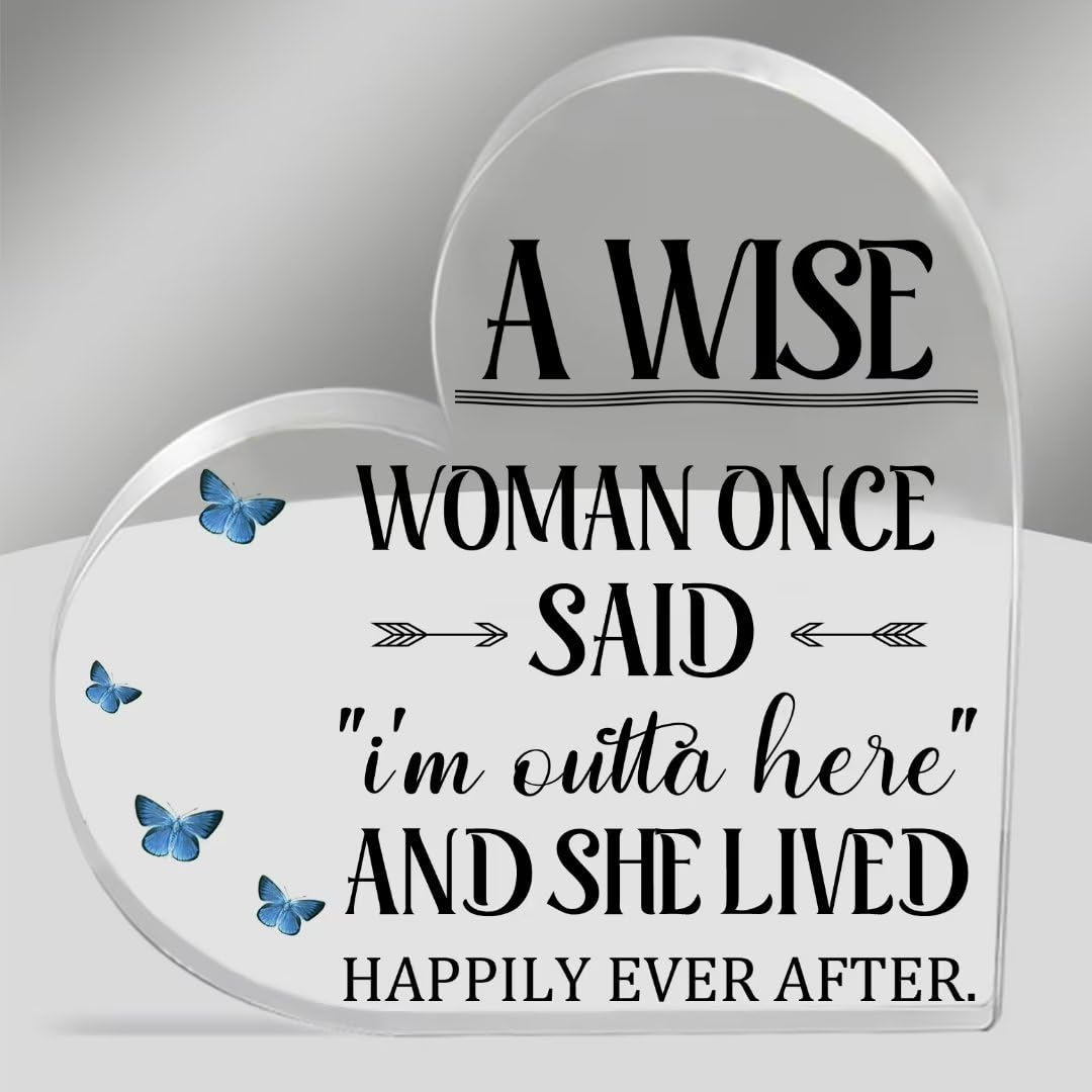 Retirement Gifts for Women Coworker Leaving Gifts Going Away Gift Retirement Gifts Acrylic Heart Keepsake for Colleagues Friends Retired Teachers Nurses Doctor Mom Retirees Boss Leader