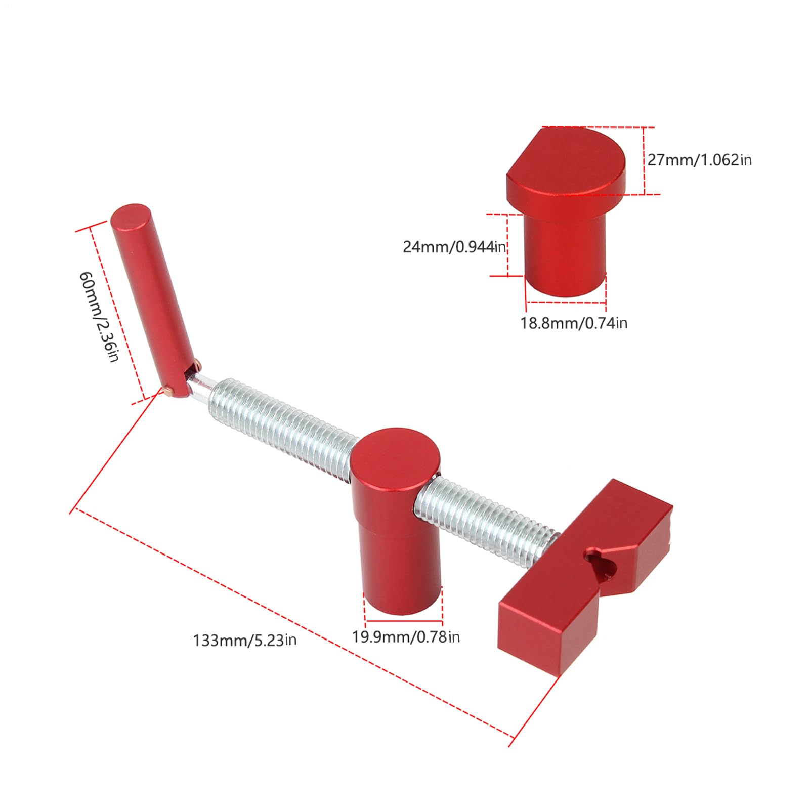 Zacisk imadła stołowego 20 mm otwór na biurko kompaktowe narzędzia stolarskie | Stop aluminium do obróbki drewna obróbka metali przewód tnący wiercenie piłowanie obróbka drewna obróbka metali przewód tnący