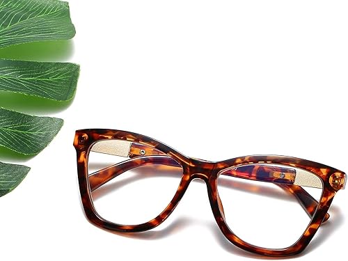 Vista 18 de Bevi Gafas de lectura antifatiga ocular, bloqueo de luz azul, marco cuadrado grande de gran tamaño con bisagra de metal para mujeres y hombres
