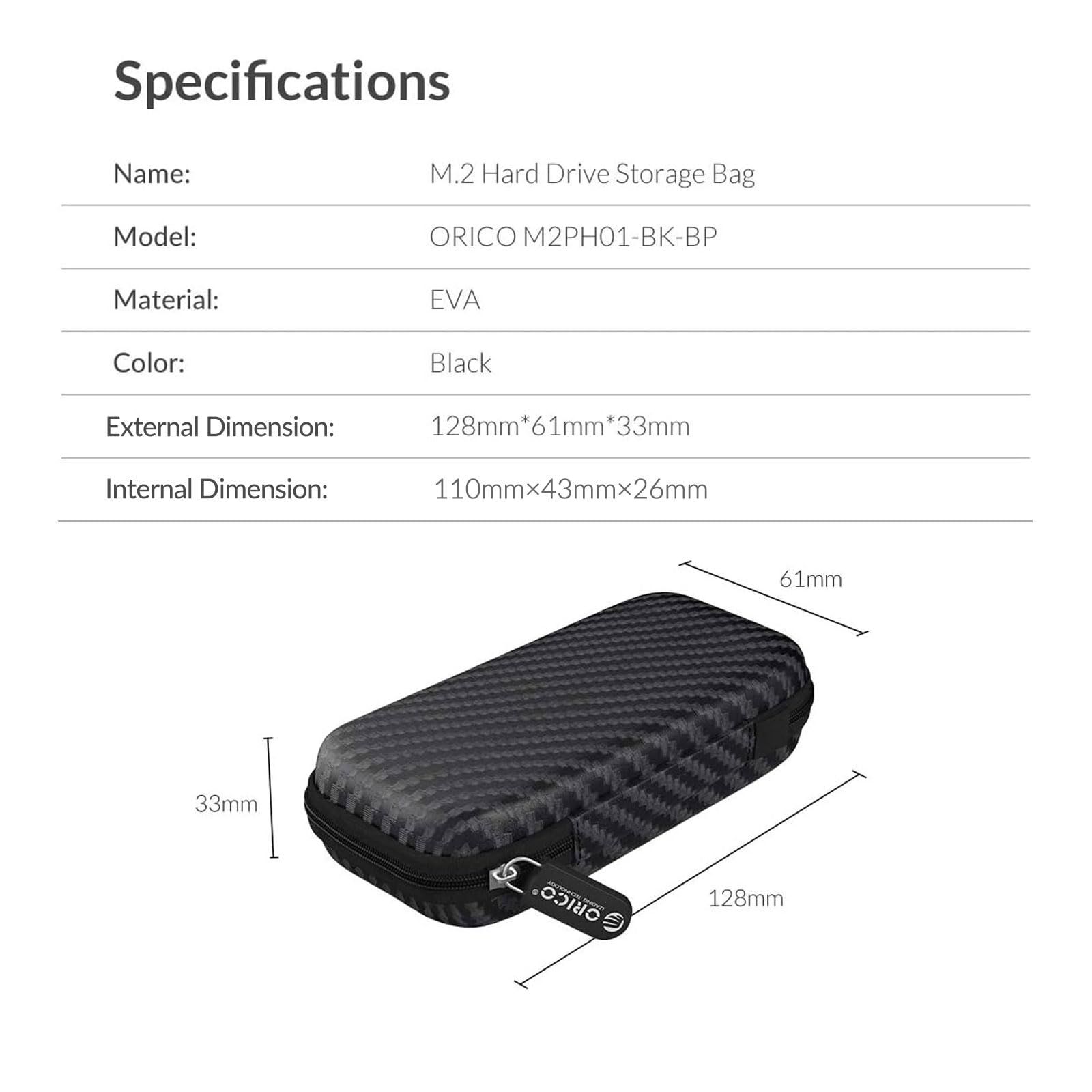 Étui De Protection Rigide TooQ TQBC-M201G Pour Boîtier Externe M2 - Gris, Compartiment Filet, Sangle élastique, Fermeture éclair