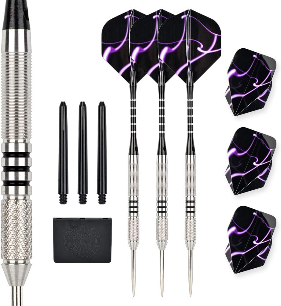 24g 90%/80% Tungsten Professional Steel Tip Darts Set Point Protector