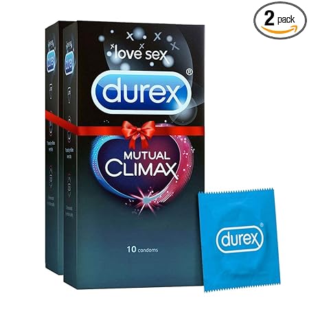 Durex Mutual Climax Condoms for Men & Women - 10 Count (Pack of 2)