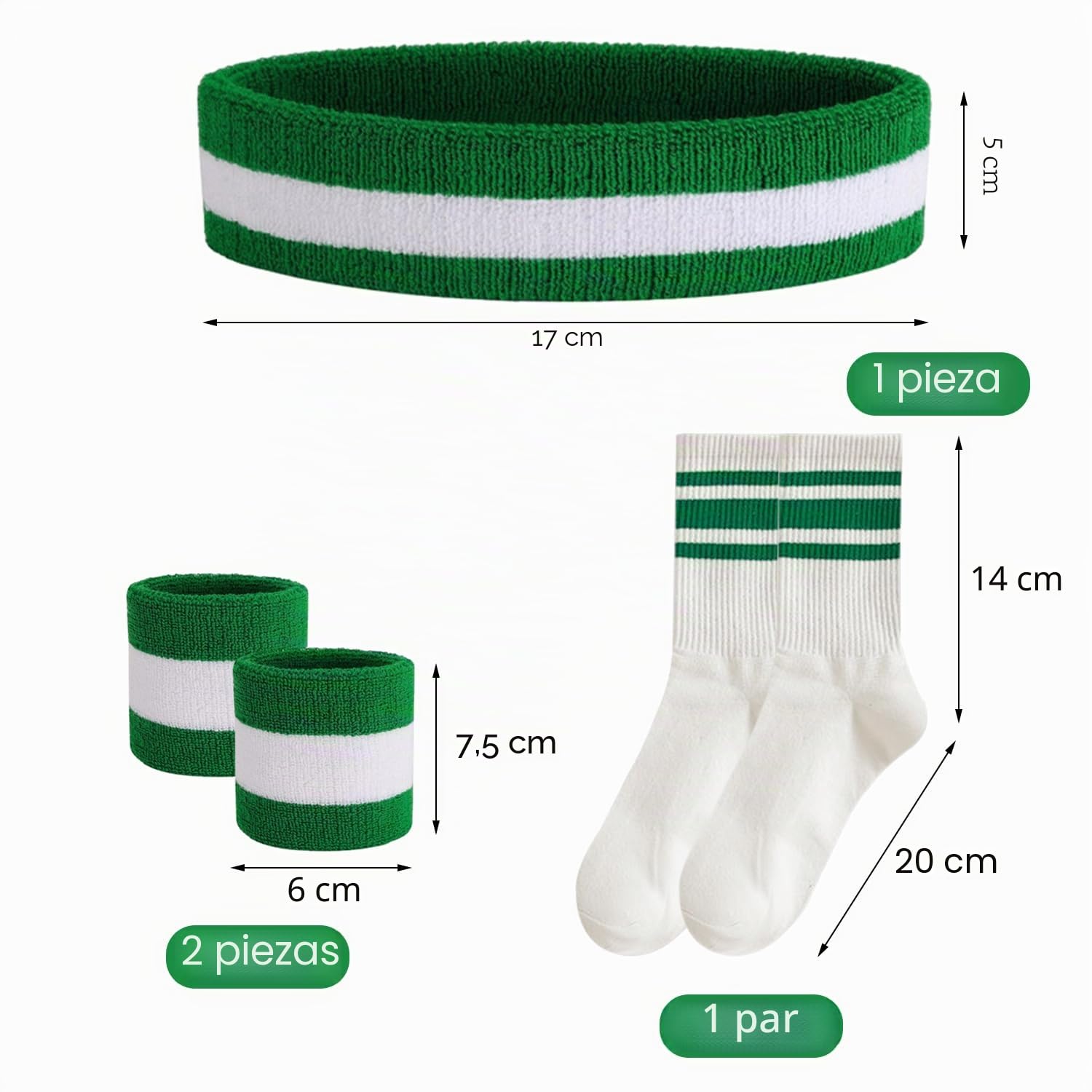 Juego de 3 bandas para el sudor con 1 par de calcetines, banda deportiva para el sudor, pulseras de rizo, pulseras de baloncesto