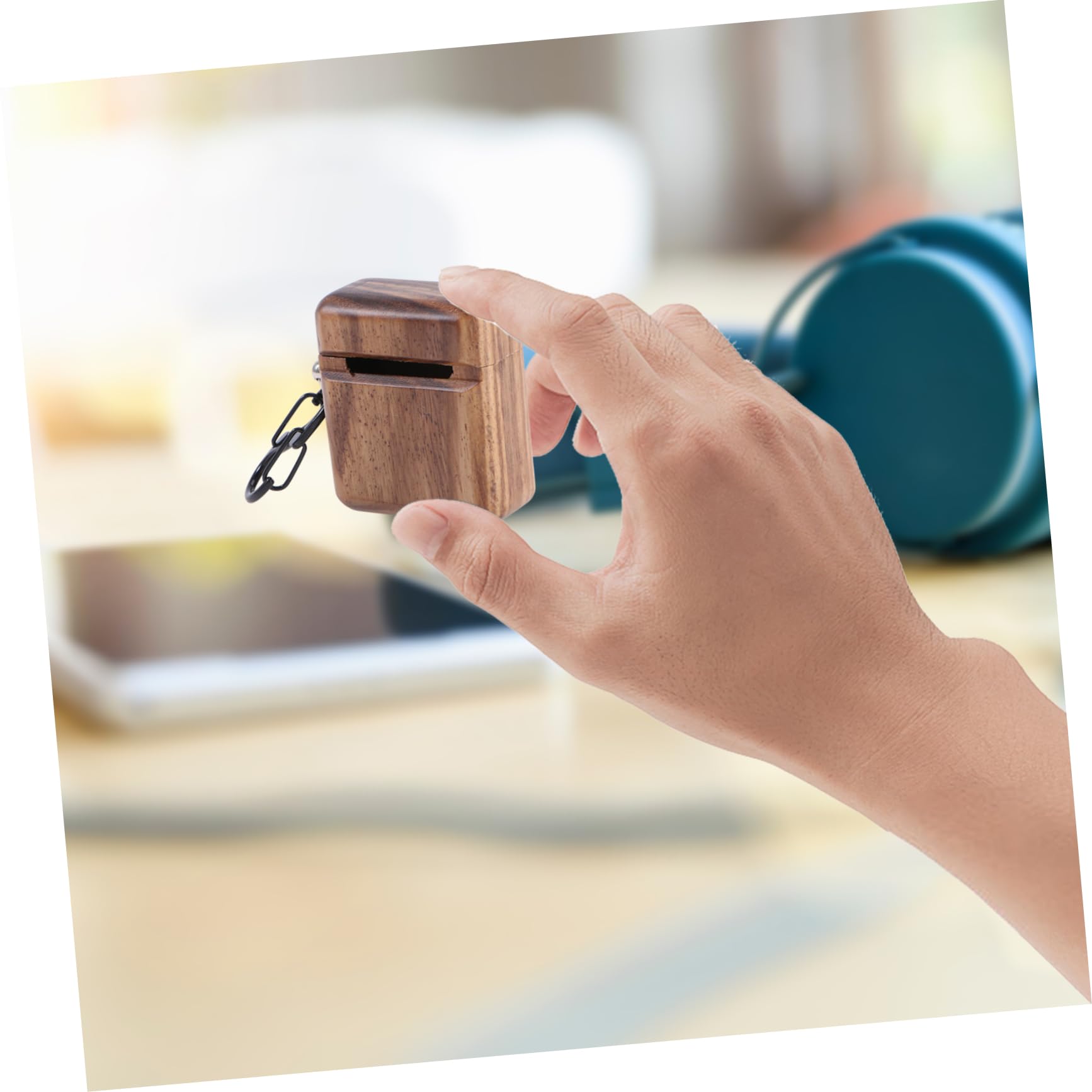 Angoily 3stücke Wood Wireless Earphone Schutzcase Für Robuster Schlagfester Und Kratzfester Kopfhörer- Gefertigt Braun Leicht Und Für Unterwegs