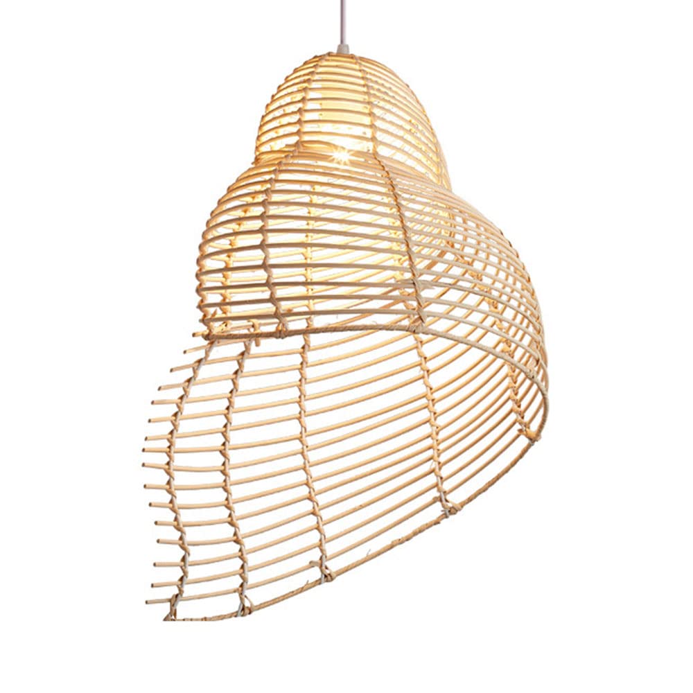 LYMSXAZOU Tea Room Rattan Chandelier Interior Decoration Pendant Lights Industrial Hand Woven Chandeliers New Chinese Hanging Lamps Home Lighting Fixture For Living Room,Dinner