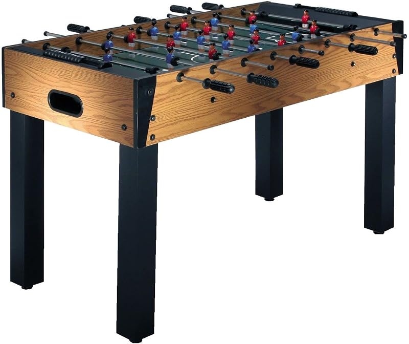 Calcio Balilla STADIO in Legno - Disponibile con Aste Telescopiche o Aste Uscenti, 123 cm x 63 cm x 82 cm per Bambini e Adulti, Completo di Accessori