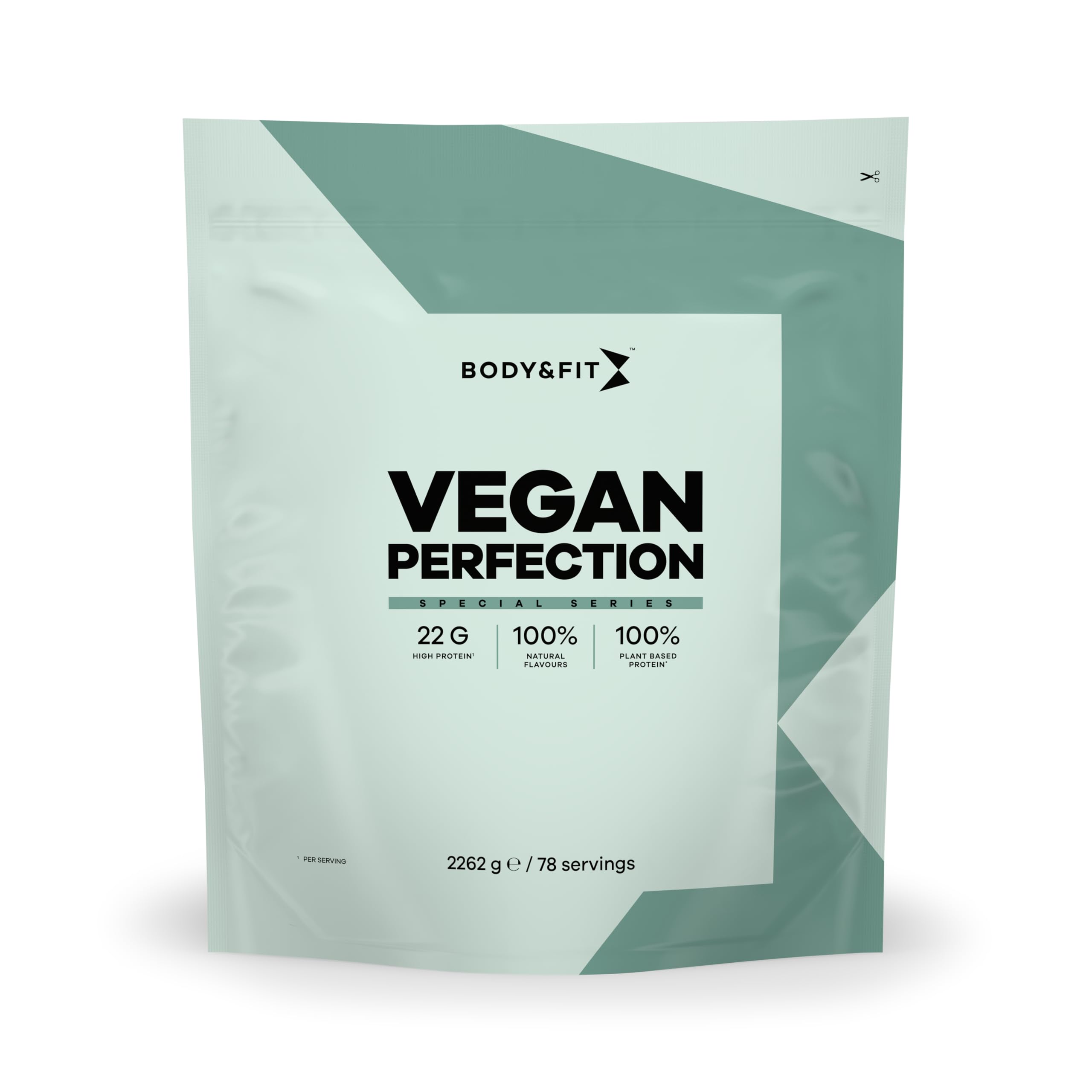 Body&Fit - Vegan Perfection, Protéines Végétales, de Pois et de Riz, Faible en Sucres, 2,26 kg (78 doses), Goût Chocolat