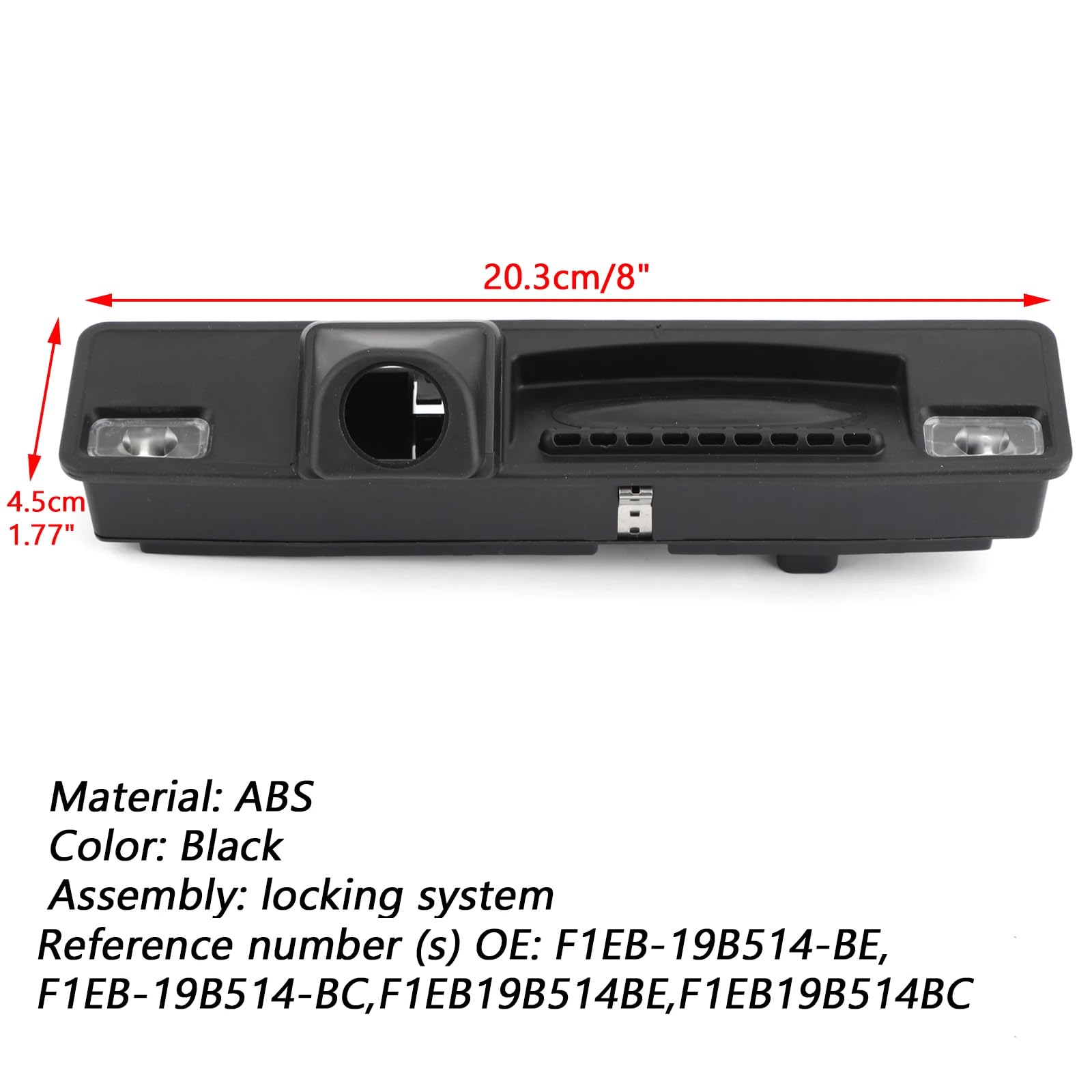 Interruttore Maniglia Bagagliaio Per Ford Fiesta VII (2015-2018) - Nero, In ABS, Numero OEM F1EB-19B514-AE - 4