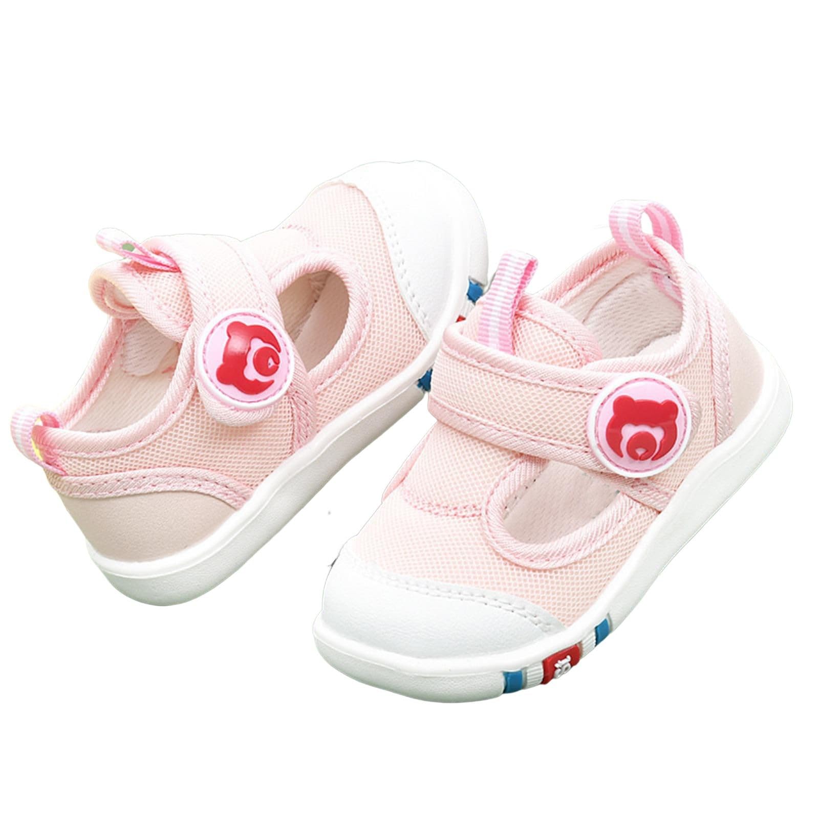 Baby Sandals Boys And Girls Baby Newborn Summer Sports Shoes Cute Breathable Net Design Toddler Boys Athletic Shoes (Pink, 6.5 Infant)