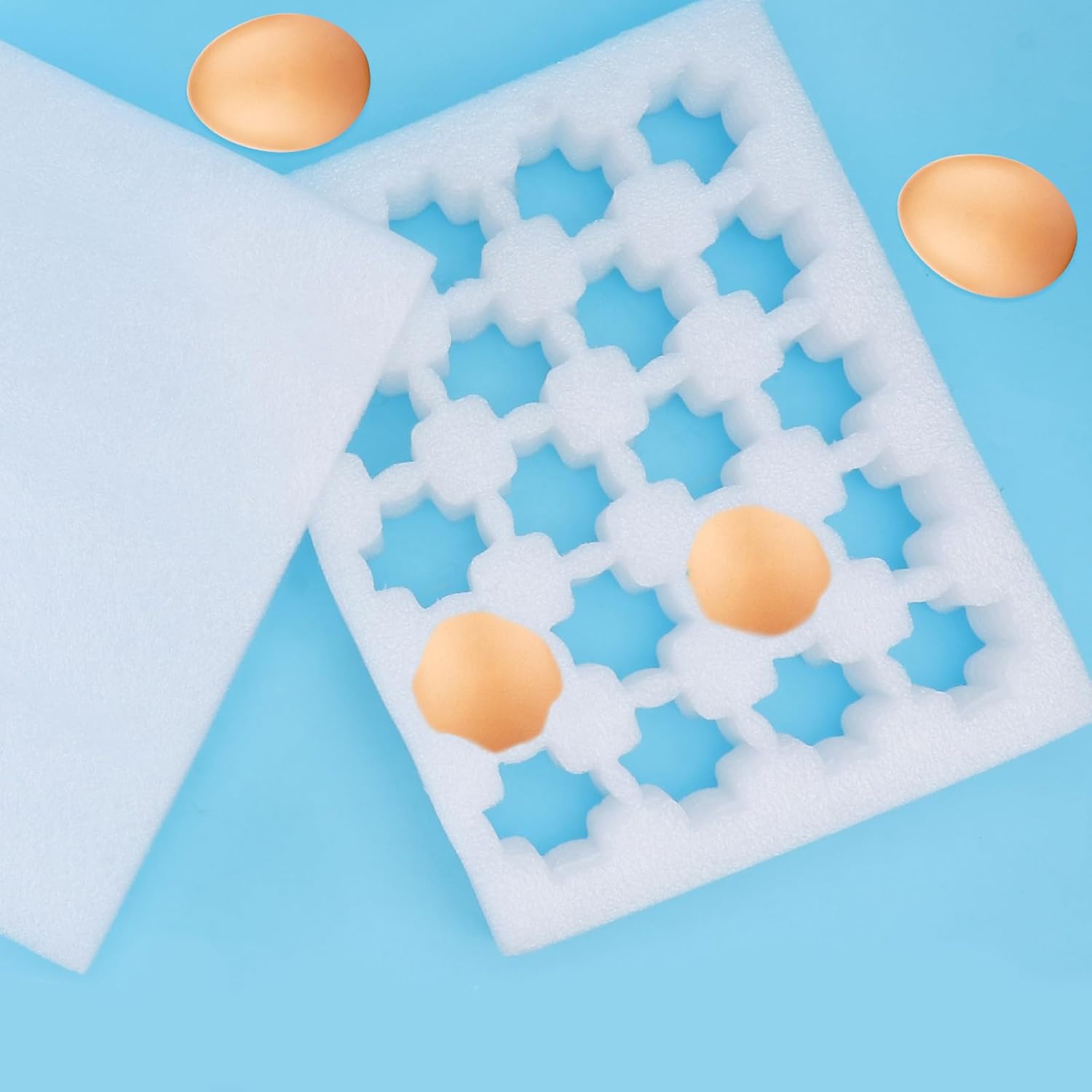 2pcs Pe Foam Egg Holders with 40-slot Structure Drop Resistant and Protective Egg Storage Holders for Home