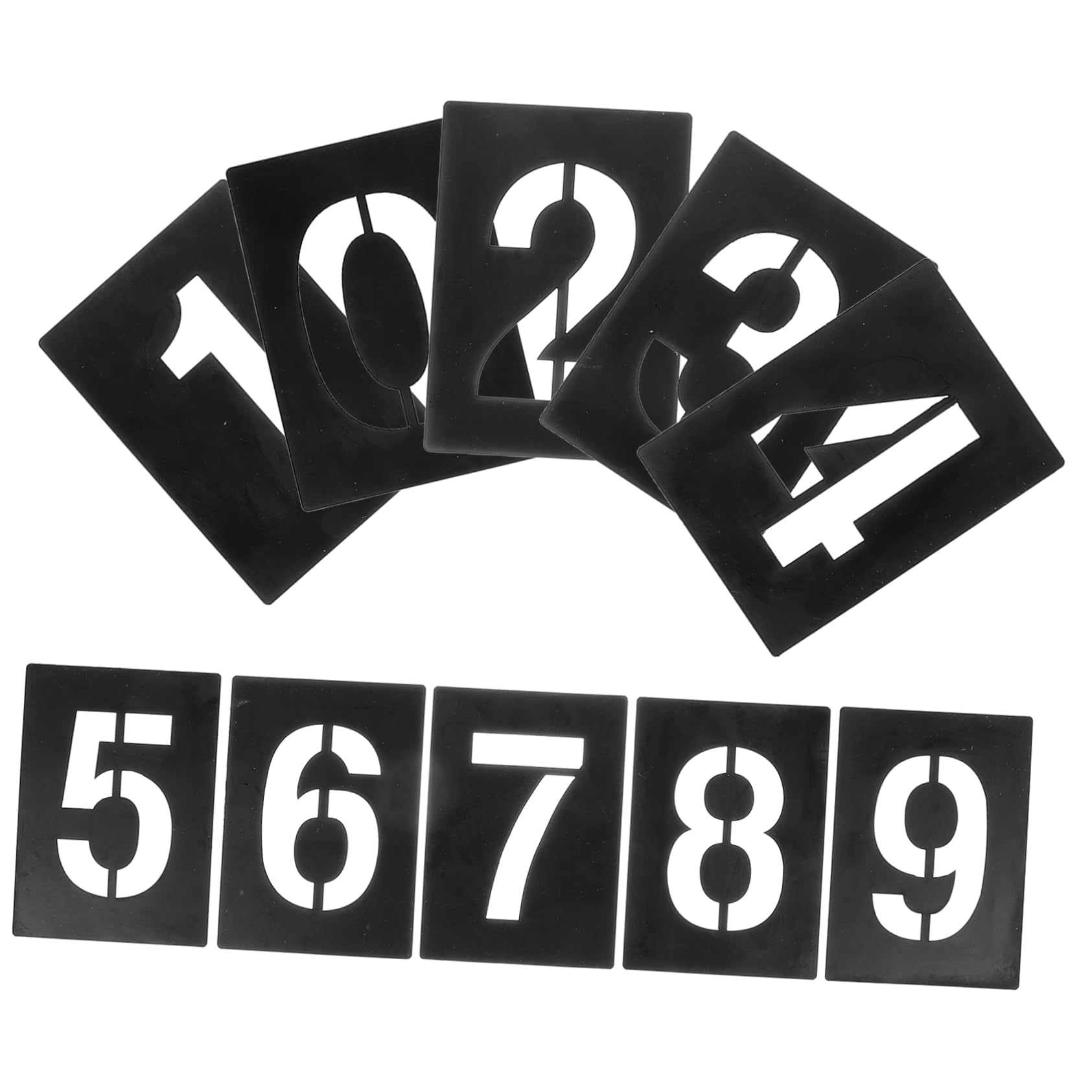 HOMSFOU 3 Set Stencil Riutilizzabili per Template per Etichettatura e Te Facili Usare e Leggeri
