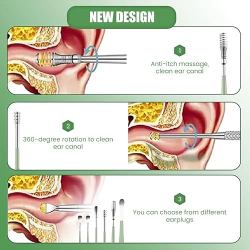 Miniatura 2 de Limpiador de oídos, el maestro de limpieza de oídos más profesional en 2024, kit de limpieza de oídos, herramientas de eliminación de cera de oídos