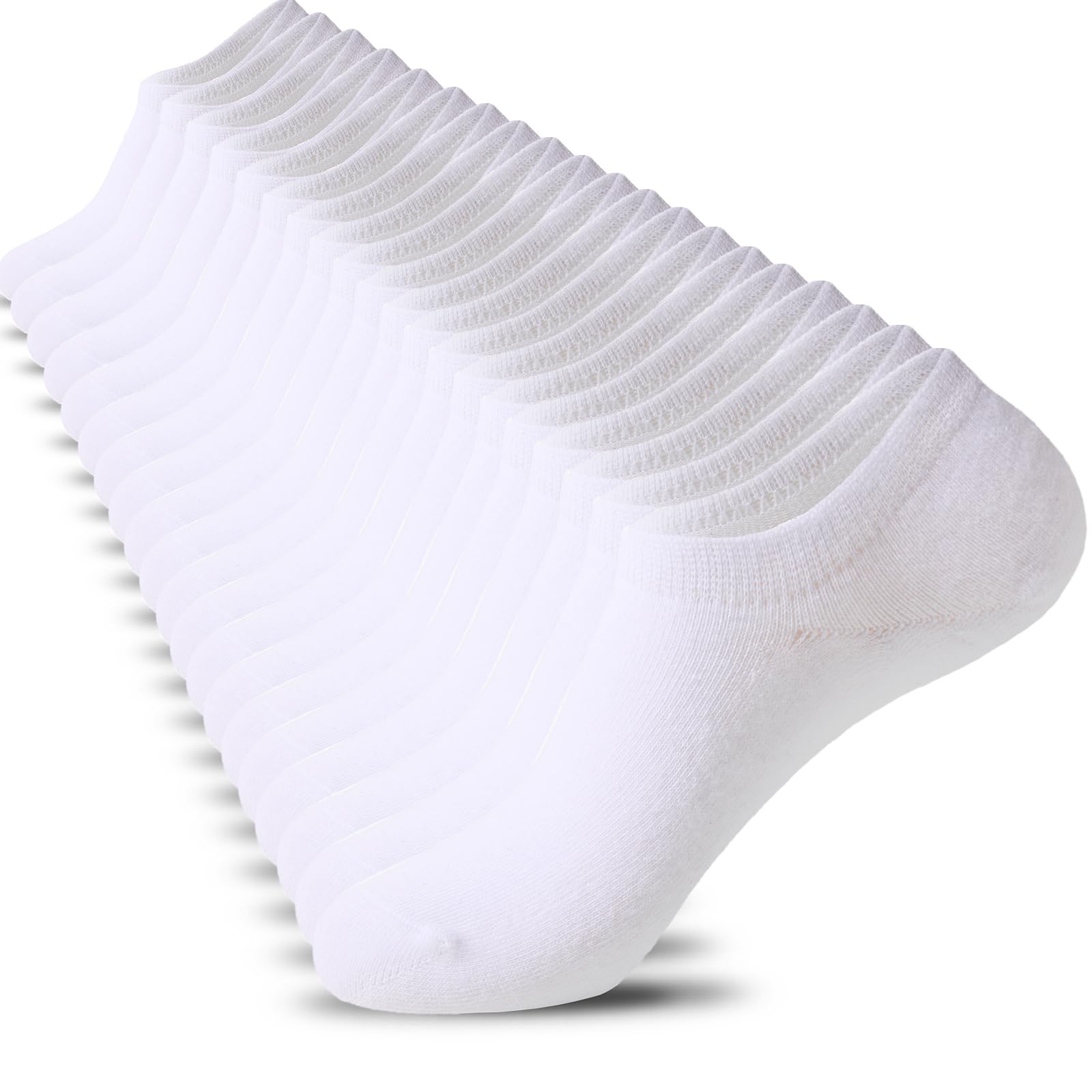 6/10 Pairs Non Slip No Show Socks Womens and Mens Low Cut Invisible Liner Ankle Socks