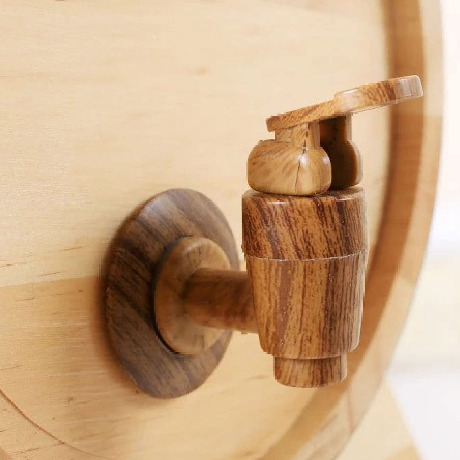 Barriles de roble para envejecimiento Dispensador de barriles de madera, dispensador de barriles de whisky, cubo con soporte de roble para almacenamiento de bebidas espirituosas, whisky, ginebra,