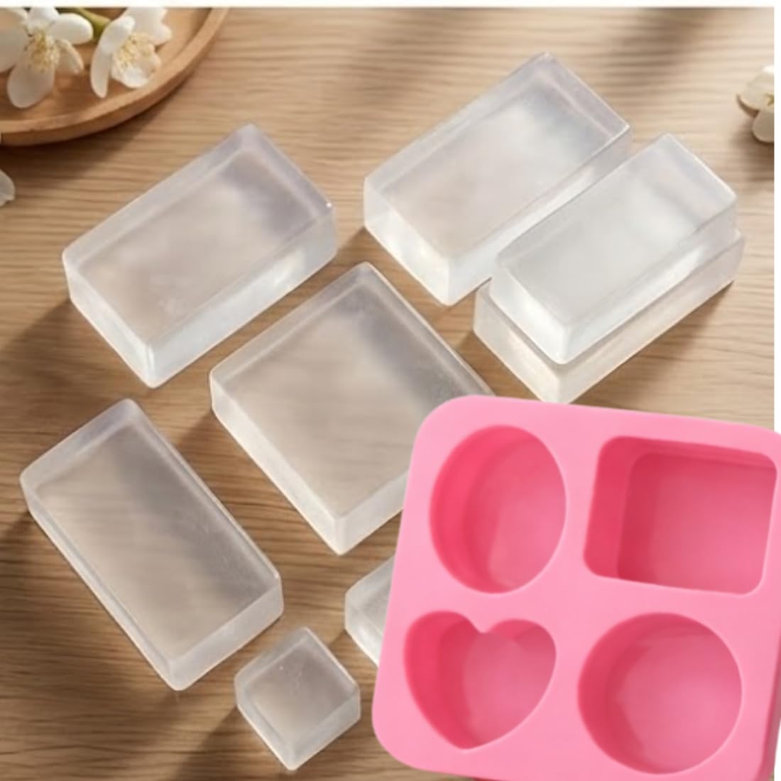 Glycerin Soap Base 500gm + 1 Siliconne Soap Mould Fast Melt Pour Soap Making Base-image-27