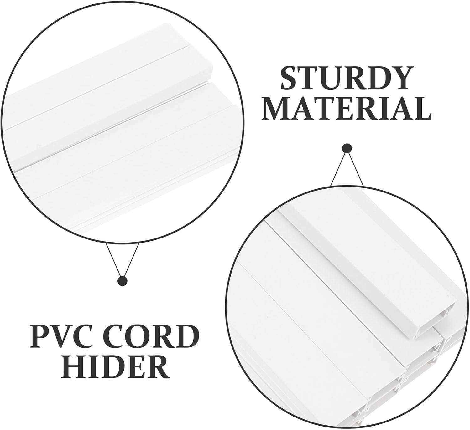 Toddmomy Fire-Resistant PVC Cable Raceway 20x10mm 40cm Wire Cover 10pcs with Accessories Kit Self-Adhesive Cord Hider for Wall Cable Management in Home and Office