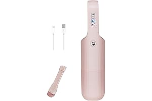 Portable Cordless Pink Car Vacuum: Pristine Clean for Your Ride