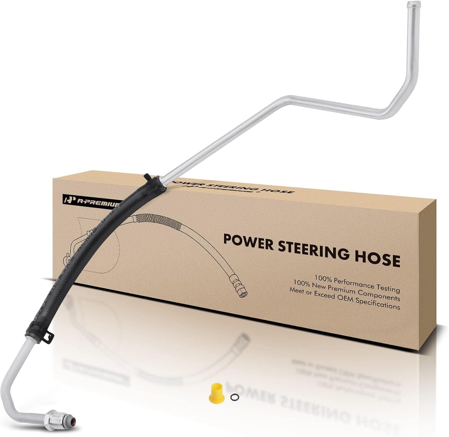 A-Premium Power Steering Return Hose Line Assembly Compatible with Ford Excursion, F-250/F-350 Super Duty 2000-2005, F-450/F-550 Super Duty 1999-2004, 5.4L 6.8L 7.3L, with O-ring, Gear To Cooler