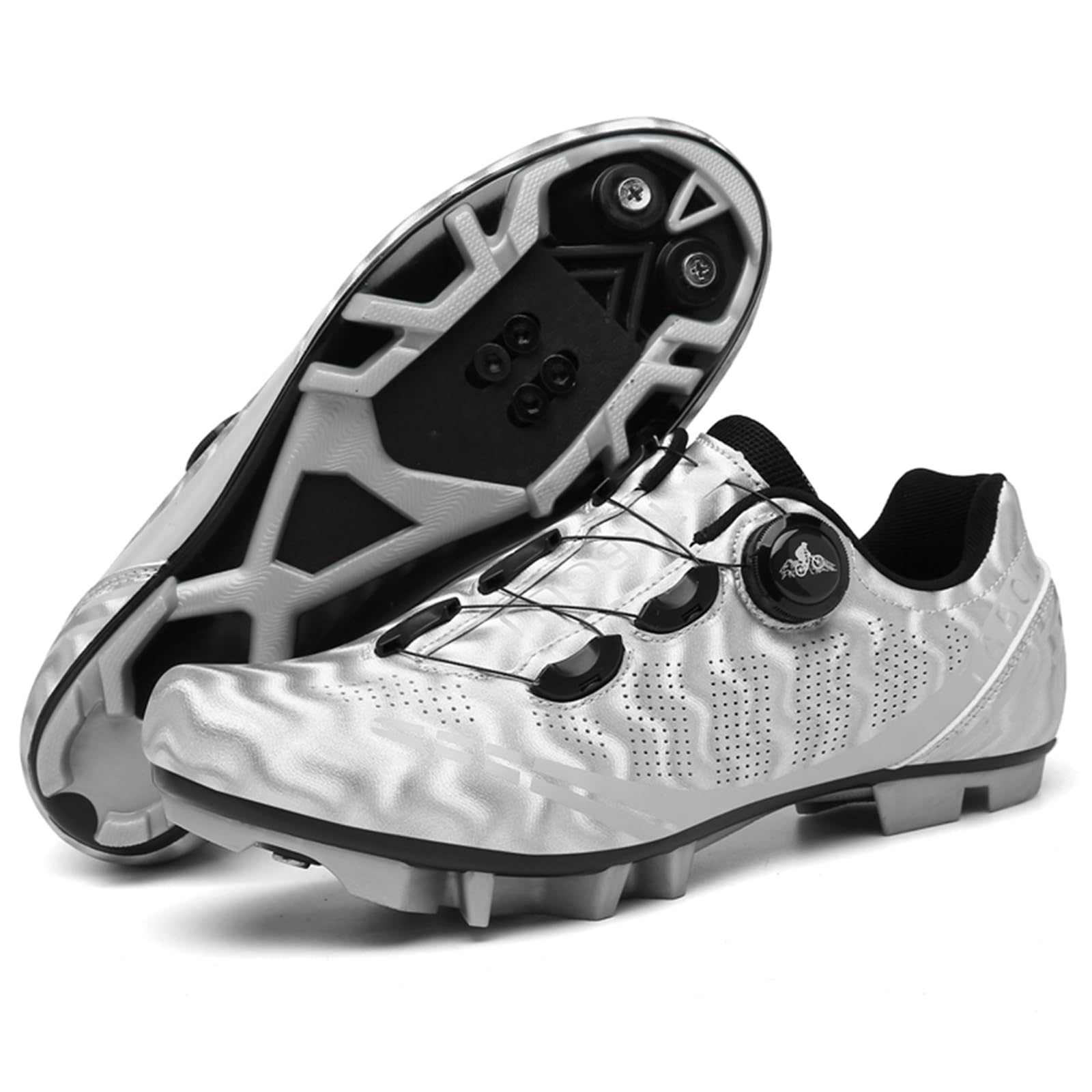 Scarpe da Ciclismo per Mountain Bike Femminile da Uomo Compatibile con Look Delta/SPD Tacchetti di Scarpe ciclistiche per Esterni MTB Scarpe in Bicicletta da Viaggio per Strada
