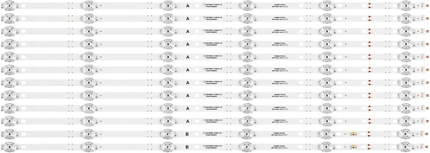 12pcs LED Backlight Strip For ONN For 100012588 100068378 30370006005 30370006006 70D06A-ZC66AG-07 10 70D06B-ZC66AG-07 03