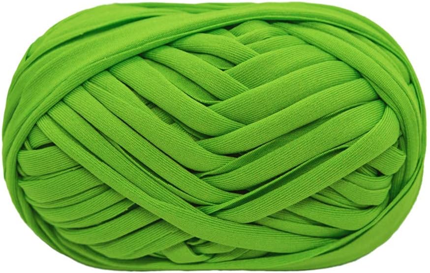 T-Shirt Yarn Knitting Yarn Fabric Crochet Cloth for Summer Hand DIY Bag Blanket Cushion Crocheting Projects 100g (#19 Green)