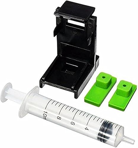 daier Cartucho de recarga de tinta 3 en 1+2 almohadillas de goma+jeringa sin agujas para HP 6061