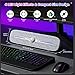 SOULION R90 PC Speaker, Small USB Operated Computer Boxes with Colourful LED Lights, 3.5 mm AUX Surround Sound Computer Soundbar for Desktop Smartphones Laptop (White)