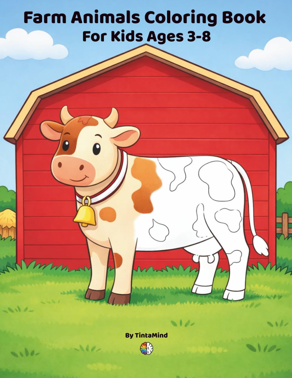 Farm Animals Coloring Book for Kids Ages 3-8: Big and Easy Farm Animals Coloring Pages for Kids | 8.5x11 Inches, 80 Pages | 40 Unique Farm Animals Scenes