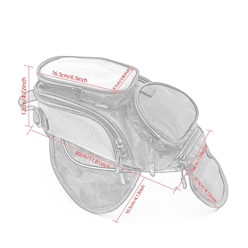 Borsa Serbatoio Moto Universal Impermeabile Borsa per Moto Borsa Magnetica Motocicletta