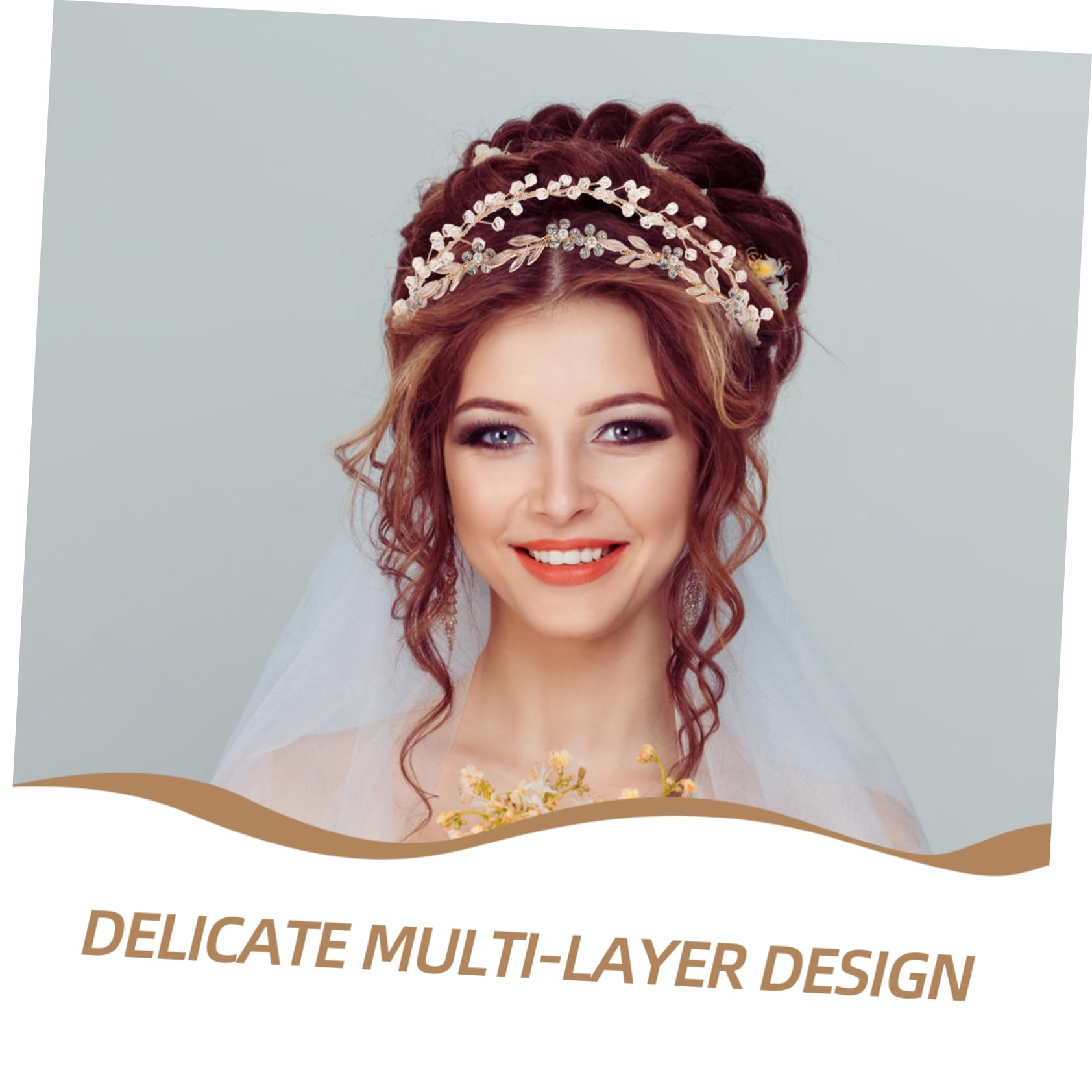 NOLITOY 3piezas Diadema De Perlas Artificiales Para Novias Adorno De Cabello Para Bodas y Accesorio Elegante De Mujer Para Celebraciones Formales