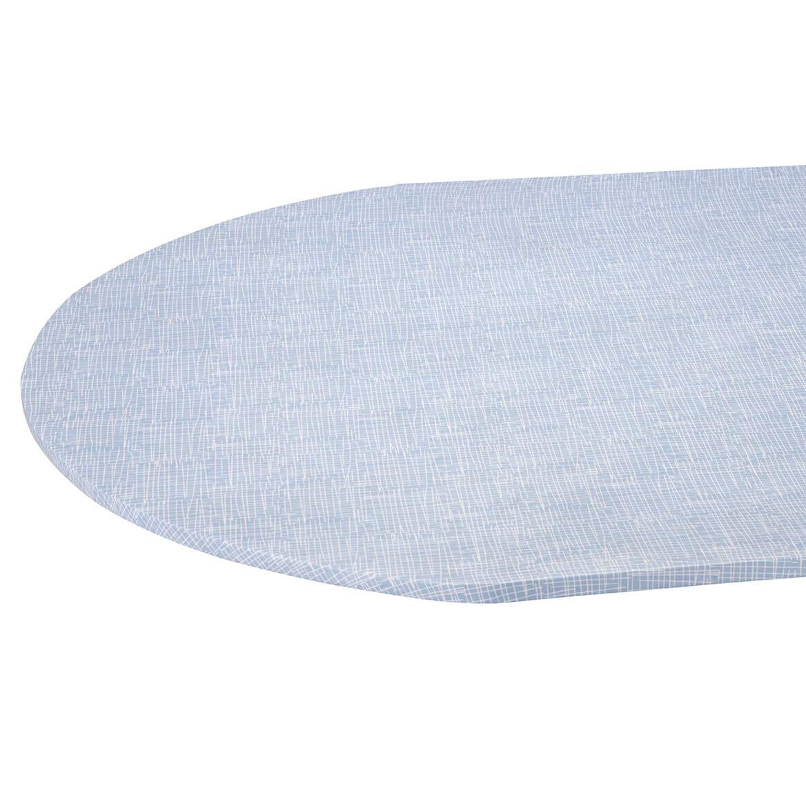 Fox Valley Traders Summer Straw Elastic Round Table Cover, 42" x 68" Oval/Oblong, Sky Blue