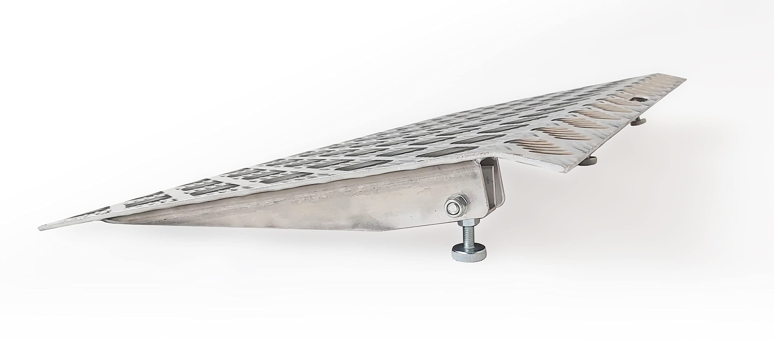 Mobil Schwellenrampe Variable Höhenverstellung Ladeplattform Stufenrampen Rollstuhlrampe Alu Aluminium Rampe Türschwellenrampe 1TR90