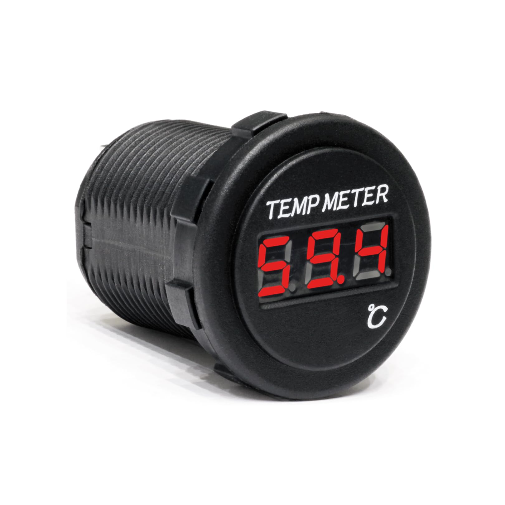 Digital Einbau Thermometer -30-124°C - 12/24V -37mm / 29mm