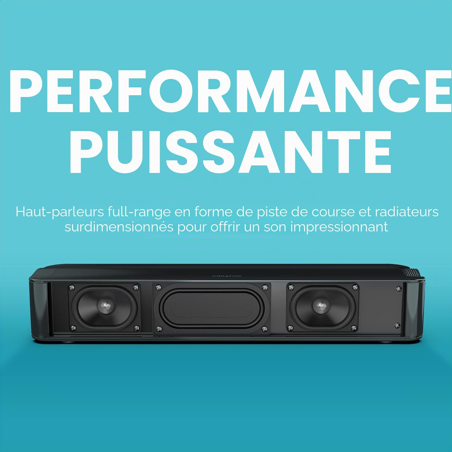 CREATIVE Stage SE Barre de Son sous-Moniteur avec Audio numérique USB et Bluetooth 5.3, Clear Dialog et Surround par Sound Blaster, alimentée par Un Adaptateur Secteur