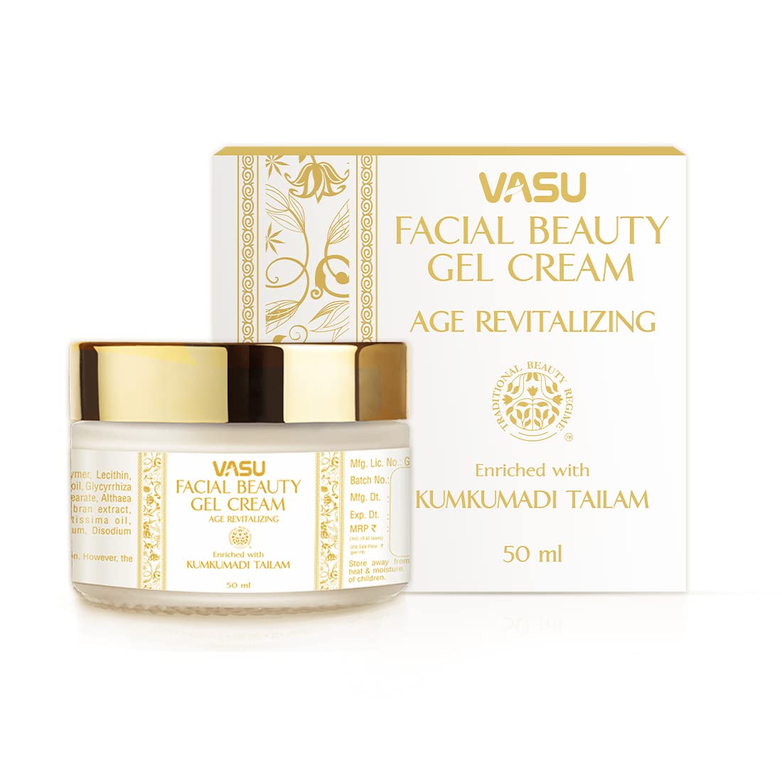 Vasu Kumkumadi Telum Facial Beauty Jail Face Cream – 50 ML | Boost collagen synthesis | Improves skin elasticity | Revitalizes and Nourishes Skin | Quick-bodied Vasu Kumkumadi Telum Facial Beauty Jail Face Cream – 50 ML | Boost collagen synthesis | Improves skin elasticity | Revitalizes and Nourishes Skin | Quick-bodied