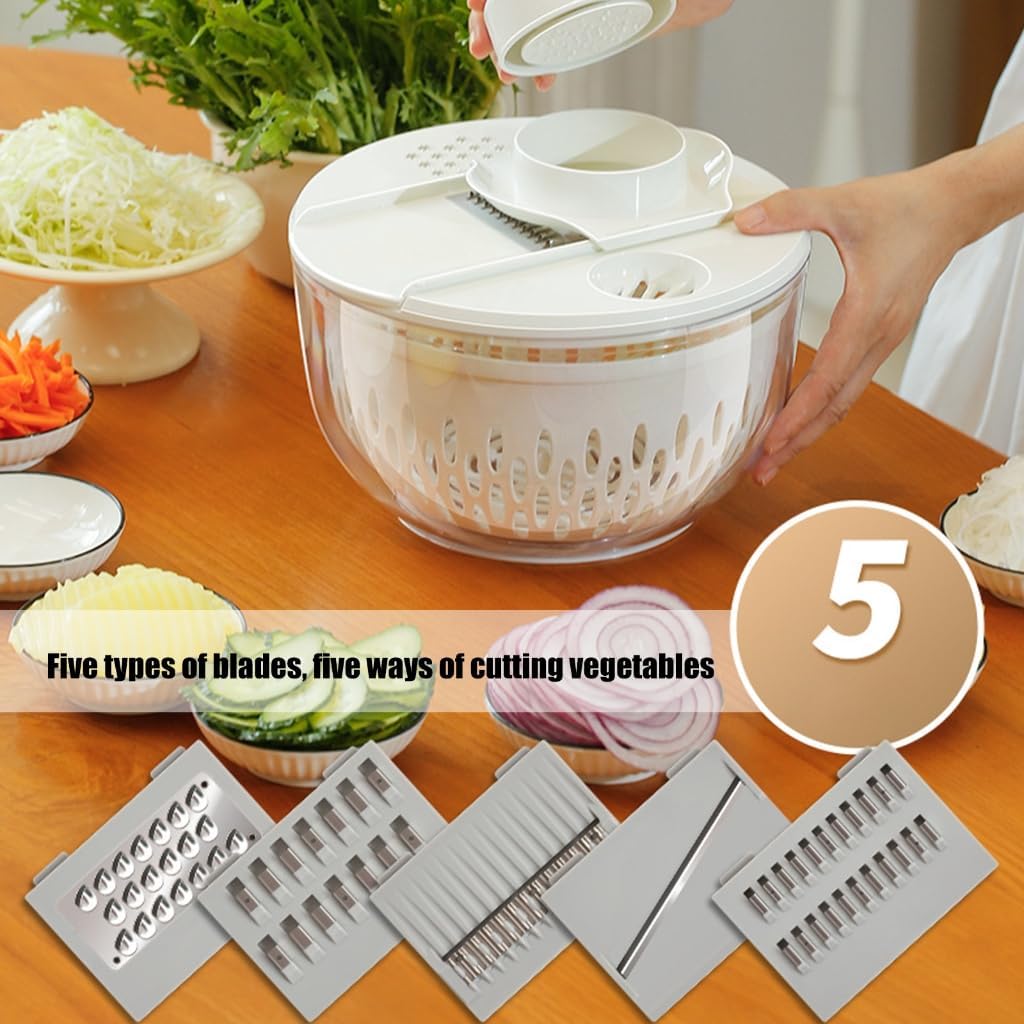 Easy Manual Salad Dryer for lettuces Vegetables Featuring Large Bowl