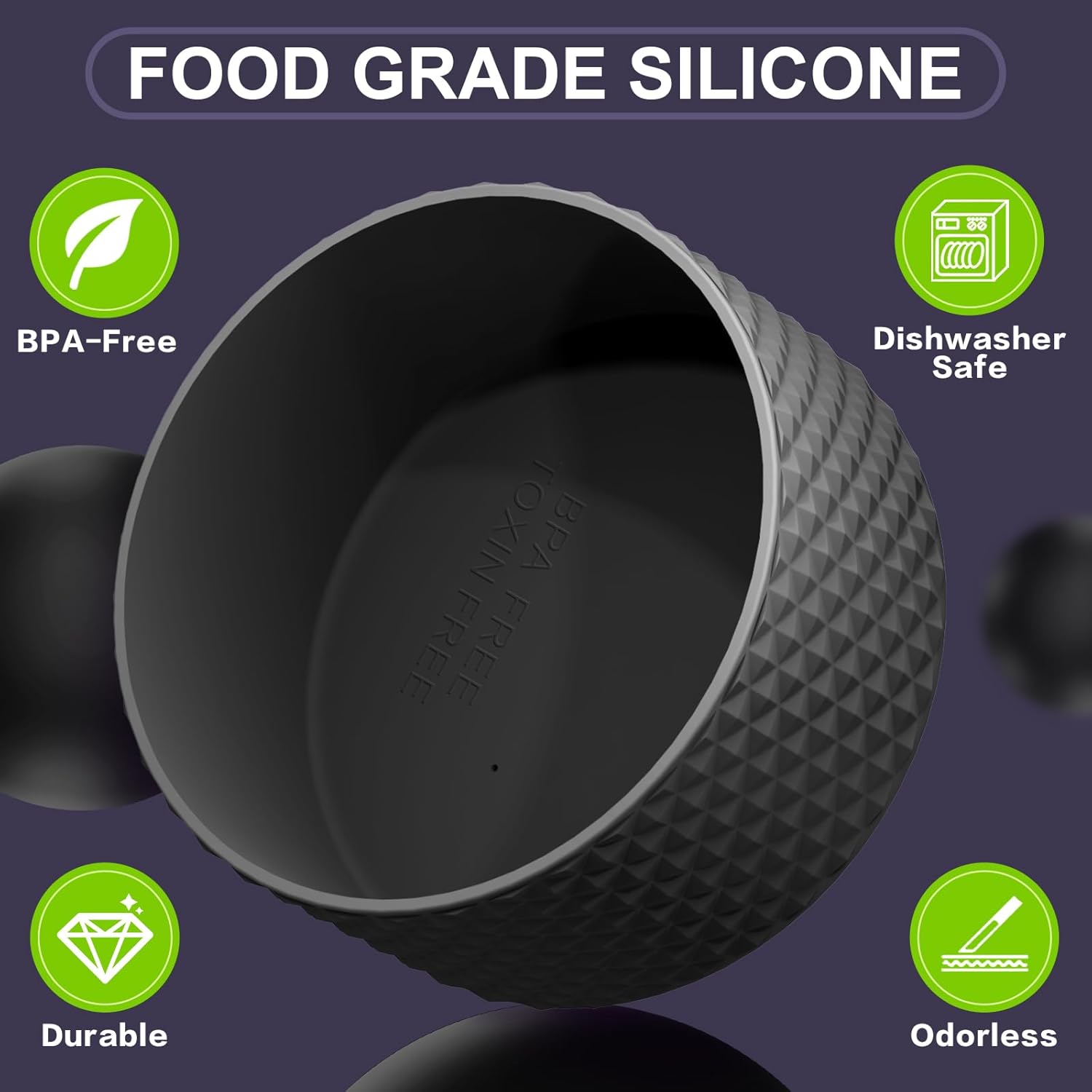 Silicone Boot for Owala Water Bottle 24 oz 32 oz 40 oz, Anti-Slip Protective Sleeve for FreeSip/Twist/Flip Stainless Steel Water Bottles Accessories - Image 4