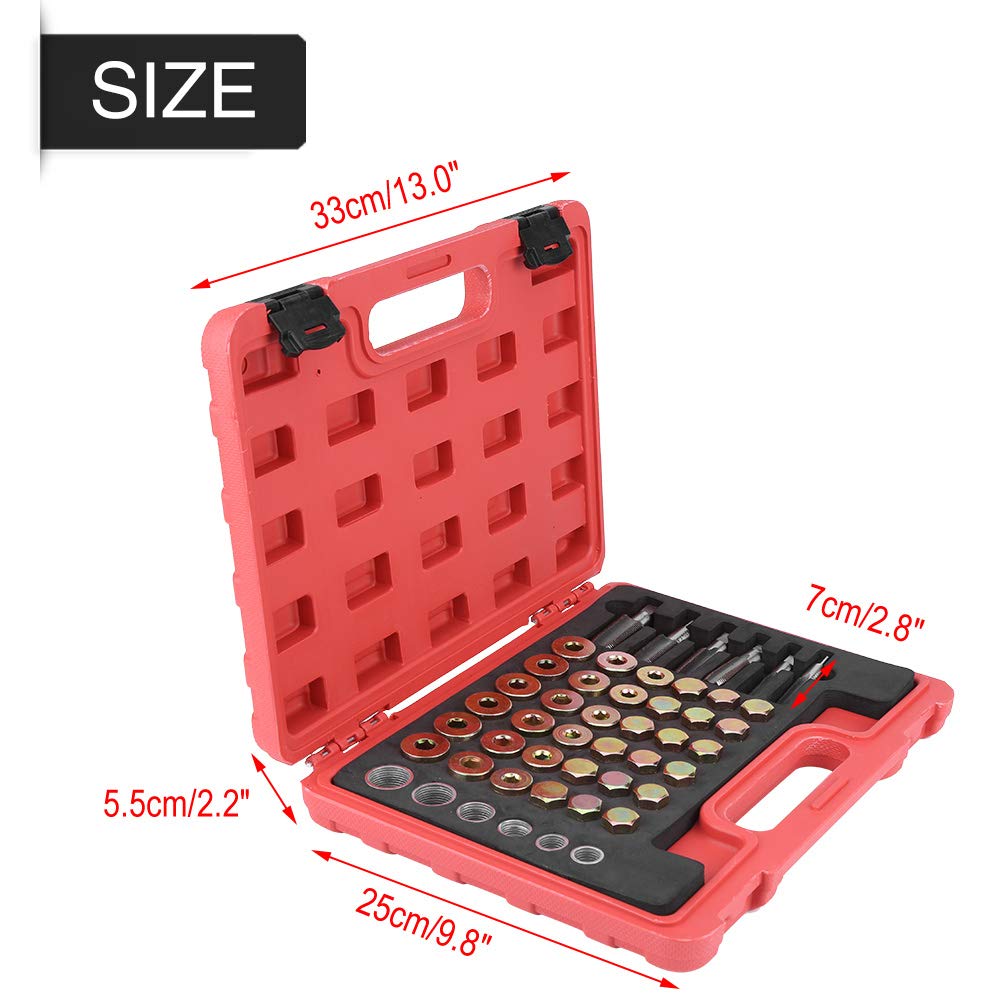DAYUAN Ölwanne Gewindereparatur Set 114tlg - M13-M22 Für PKW & Motorrad