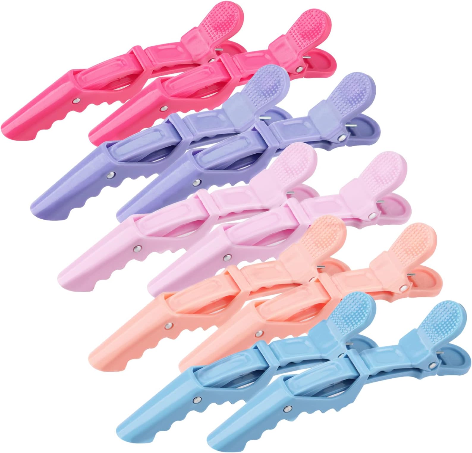 Plastic Non Slip Hair Clips for Women, Professional Alligator Hair Clips, Hair Styling Clips Sectioning Clips of Hair Salon (10PCS Macaroon)